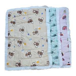New Born Baby Godadi Pack of 3 Combo Set Soft Cotton Godadi | Godari | Baby Bed | Crib Sheet | Cartoon Mat Baby Godadi | Bedding Set | Multicolor