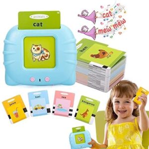 Naanobal Graphene Colorful Double-Sided Flash Cards, Rechargeable Montessori Educational Cards, Interactive Learning Toys for Kids,224 Words Develop Language Skills Best Gift for Boy Girl