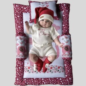 New Born Baby Bedding Set | Baby gadda set | Baby gaddi set | Baby gaddi | Baby Crib Sheet | Baby mat | Godari |Baby bedding set | Baby Mattresses with Neck Pillow & Two Baby Side Buster Set, (Ideal for 0 Month to 18 Month) | (mattress size 30*20 inches) |